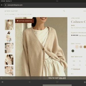 Jenni Kayne - Cashmere Cocoon Cardigan | Oatmeal | Size M